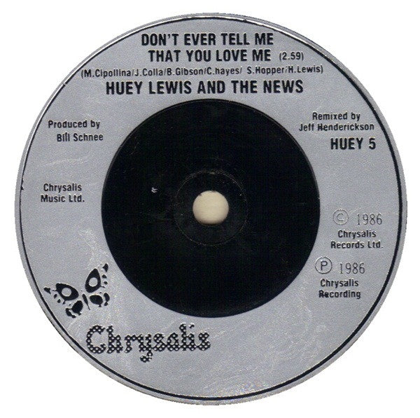 Huey Lewis & The News : Stuck With You (7", Single, Sil)