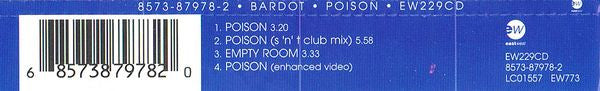 Bardot (2) : Poison (CD, Single, Enh, Sol)