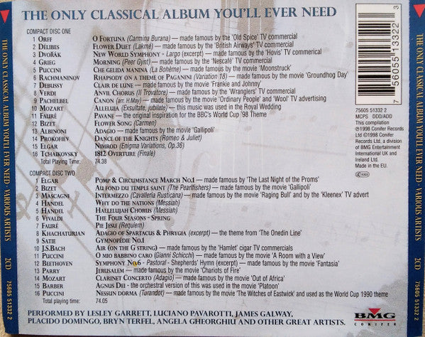 Various : The Only Classical Album You'll Ever Need (2xCD, Comp, RE)