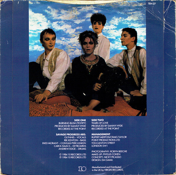 Savage Progress : Burning Bush (7", Single)