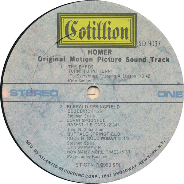 Various : Original Motion Picture Sound Track "Homer" (LP, Album)