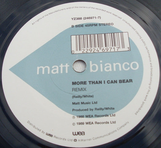 Matt Bianco : Say It's Not Too Late (7", Single)