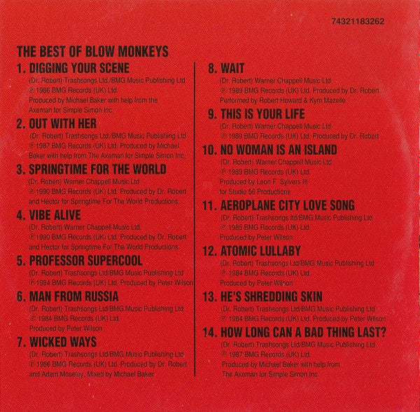 The Blow Monkeys : The Best Of Blow Monkeys (CD, Comp)