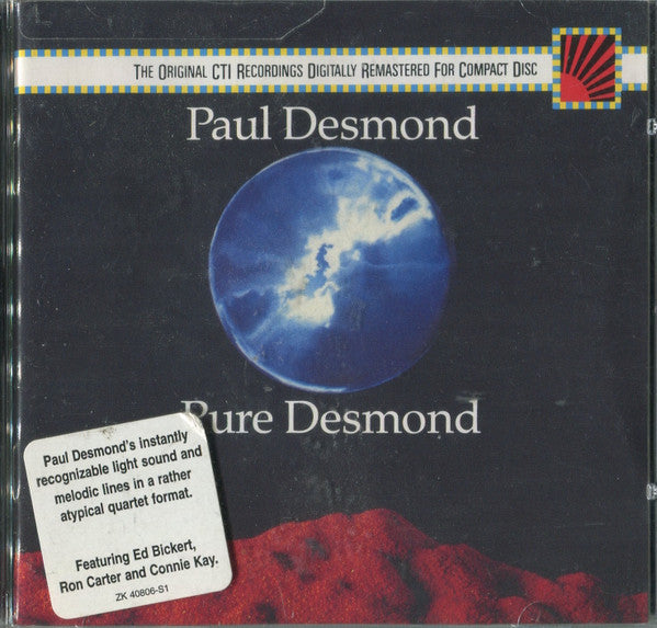 Paul Desmond : Pure Desmond (CD, Album, RE, RM)