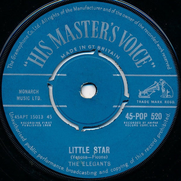 The Elegants : Little Star (7", Single)