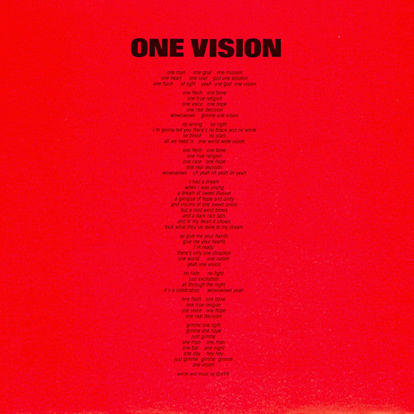 Queen : One Vision (7", Single, Inn)