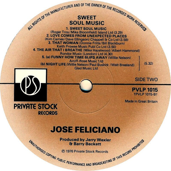 José Feliciano : Sweet Soul Music (LP)