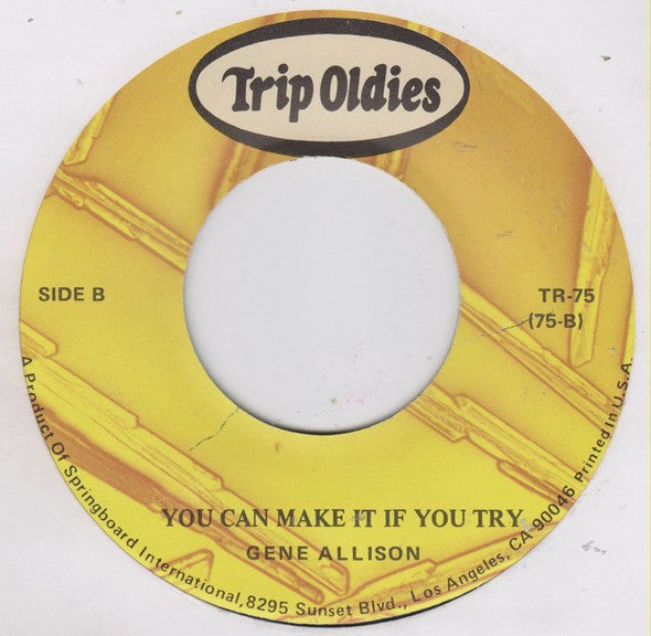 Bob & Earl / Gene Allison : Harlem Shuffle / You Can Make It If You Try (7", RP)