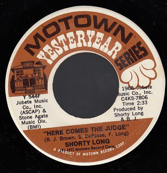 Shorty Long (2) : Here Comes The Judge / Function At The Junction (7", RE)