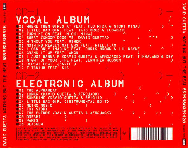David Guetta : Nothing But The Beat (2xCD, Album)