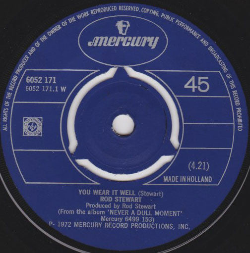 Rod Stewart : You Wear It Well (7", Single)