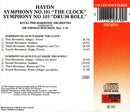 Joseph Haydn, Royal Philharmonic Orchestra, Sir Thomas Beecham : Symphony No. 101 "The Clock" / Symphony No. 103 "Drum Roll" (CD, Comp, RM)
