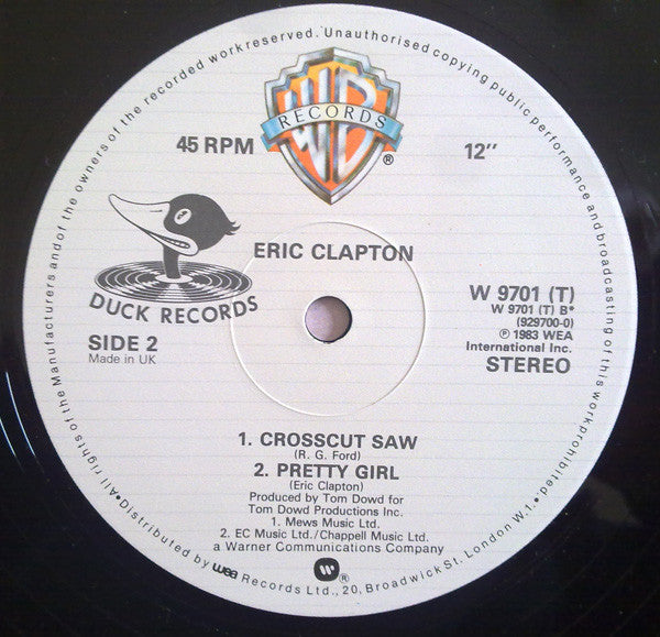 Eric Clapton : The Shape You're In / Crosscut Saw / Pretty Girl (12")