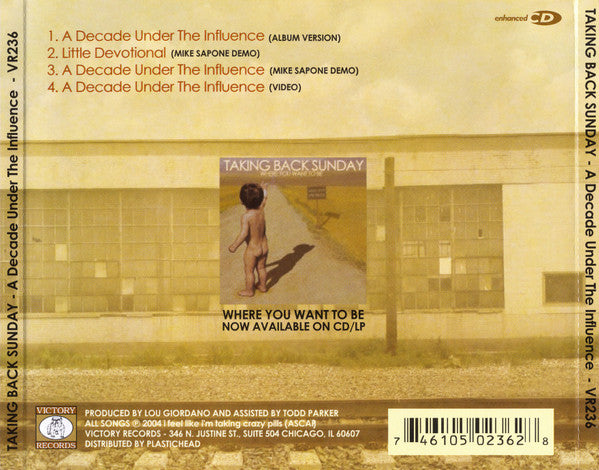 Taking Back Sunday : A Decade Under The Influence (CD, Single, Enh)