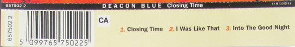 Deacon Blue : Closing Time (CD, Single)