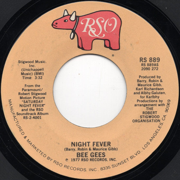 Bee Gees : Night Fever (7", Single, Styrene, PRC)