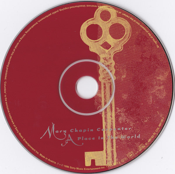 Mary Chapin Carpenter : A Place In The World (CD, Album)