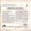 Marlene Dietrich : Marlene Dietrich Returns To Germany (7", EP, Mono)