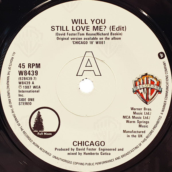 Chicago (2) : Will You Still Love Me? (7")