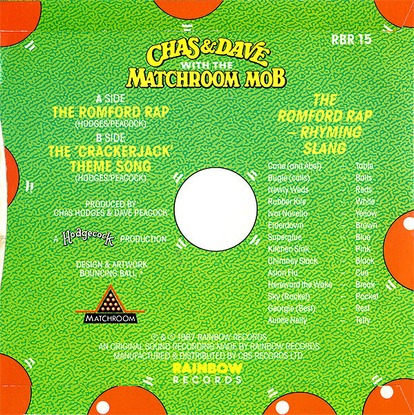 Chas And Dave With The Matchroom Mob : The Romford Rap (7", Single)