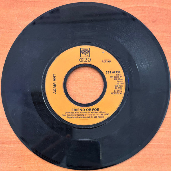 Adam Ant : Friend Or Foe (7", Single, Inj)