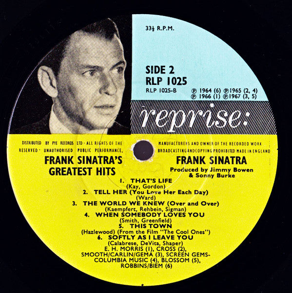 Frank Sinatra : Frank Sinatra's Greatest Hits! (LP, Comp, Mono)