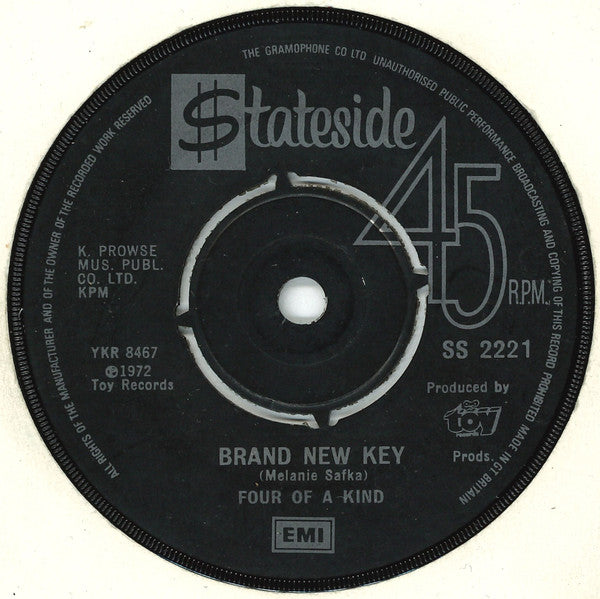 Four Of A Kind (2) : Brand New Key (7", Single)