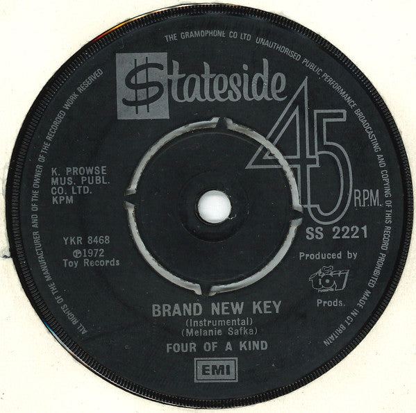 Four Of A Kind (2) : Brand New Key (7", Single)