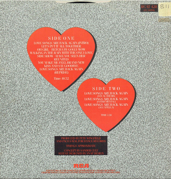 Band Of Gold : Love Songs Are Back Again (12", Single)