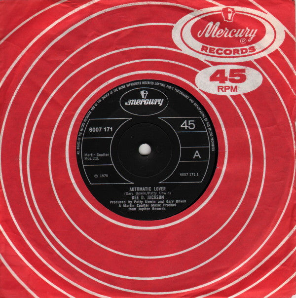 Dee D. Jackson : Automatic Lover (7", Single, Pap)