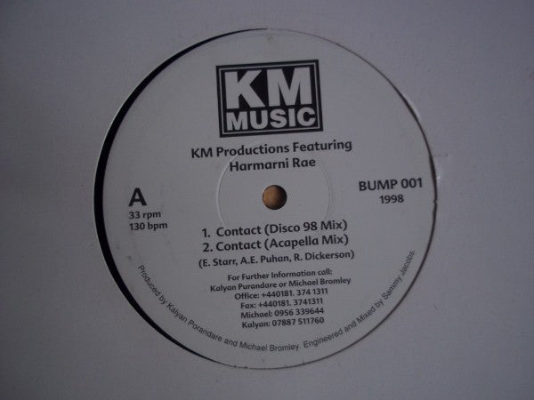 KM Productions Featuring Harmanii Rae : Contact (12")