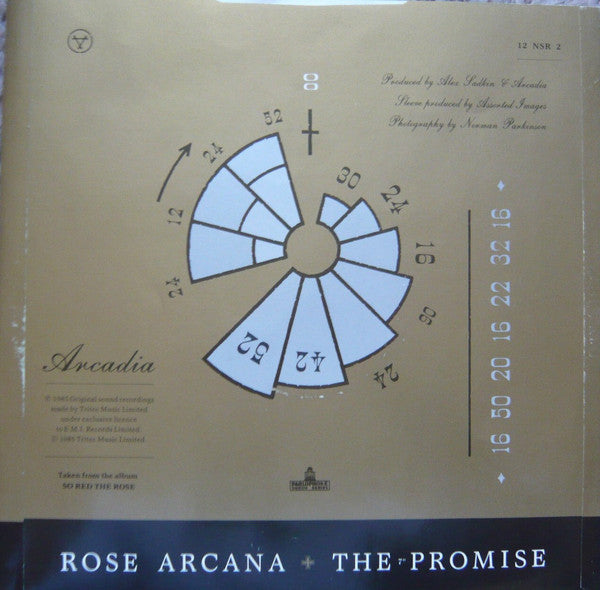 Arcadia (3) : The Promise (Extended Remix) (12", Single, Gol)