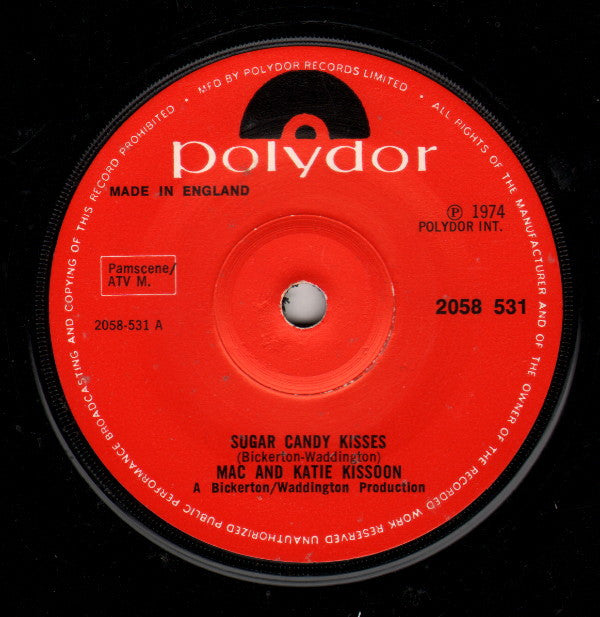 Mac And Katie Kissoon : Sugar Candy Kisses (7", Pap)