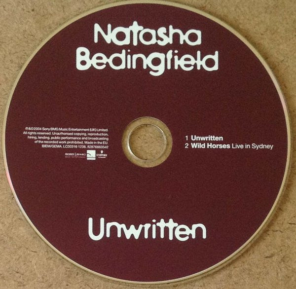 Natasha Bedingfield : Unwritten (CD, Single, Ltd)