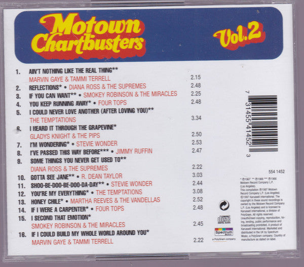 Various : Motown Chartbusters Vol.2 (CD, Comp, RE)