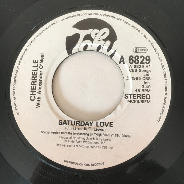 Cherrelle With Alexander O'Neal : Saturday Love (7", Single, Lar)