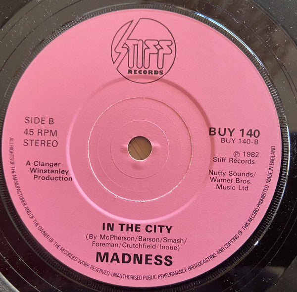 Madness : Cardiac Arrest (7", Single, Pin)