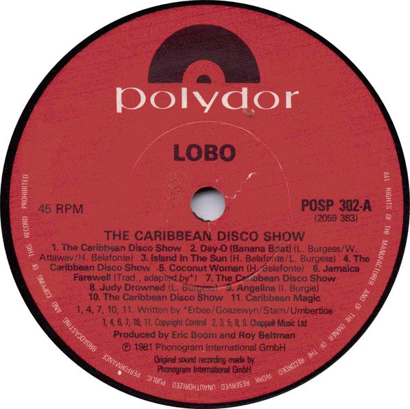 Lobo : The Caribbean Disco Show (7", Single)