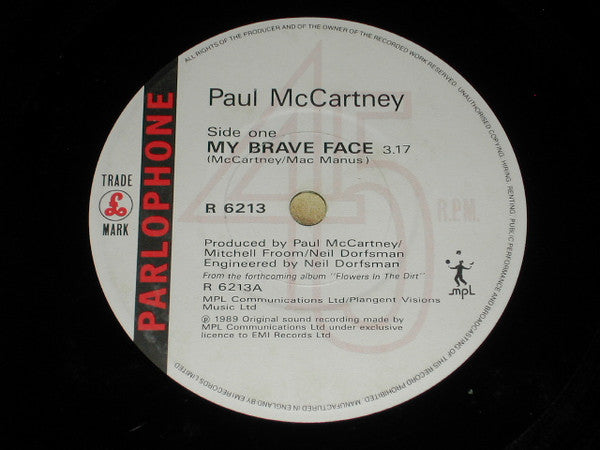 Paul McCartney : My Brave Face (7", Single, Col)