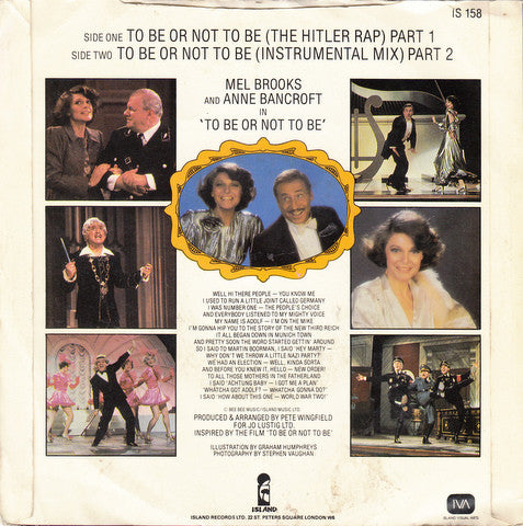 Mel Brooks : To Be Or Not To Be (The Hitler Rap) (7", Single)