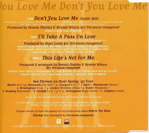 Eternal (2) : Don't You Love Me (CD, Single)