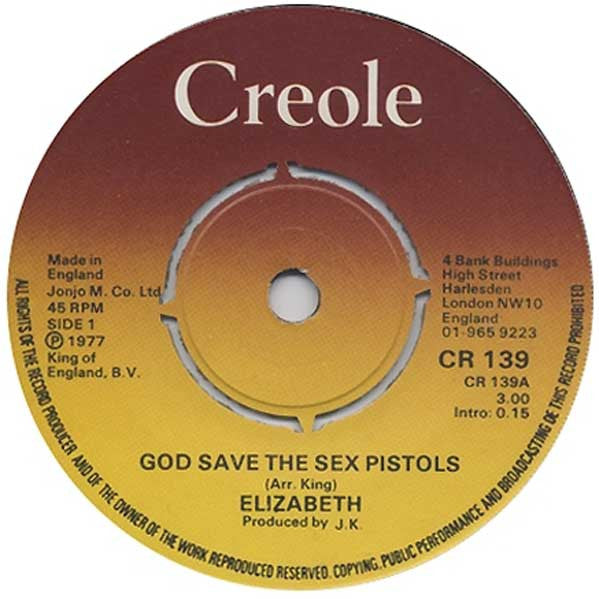 Elizabeth (15) : God Save The Sex Pistols (7", Single)