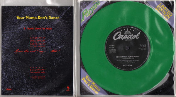 Poison (3) : Your Mama Don't Dance (7", Single, Ltd, Gre)