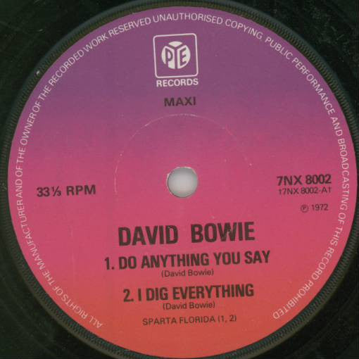 David Bowie : Do Anything You Say (7", Maxi)