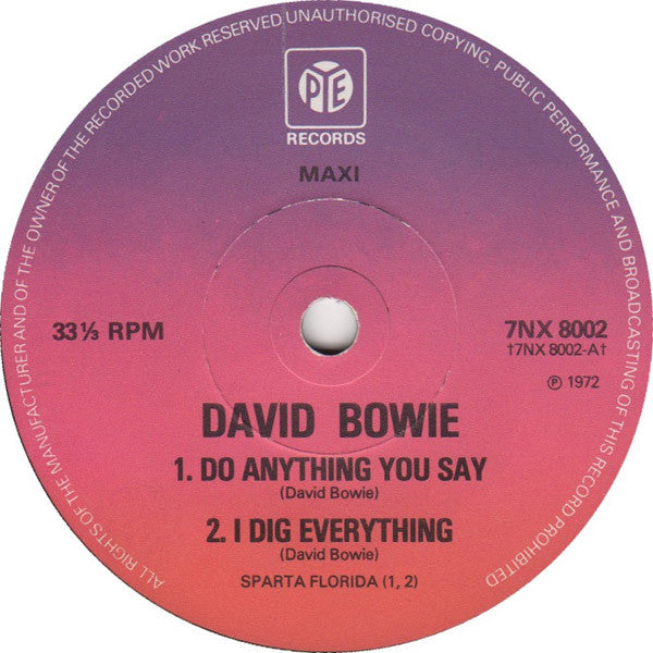 David Bowie : Do Anything You Say (7", Maxi)