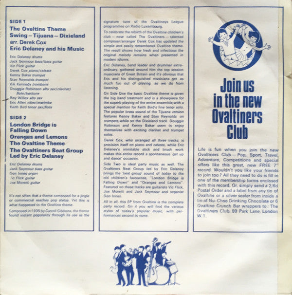 Eric Delaney And His Music / The Ovaltine Beat Group : The Ovaltine Theme For Swinging Ovaltiners (7", EP)