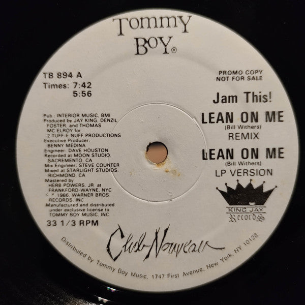 Club Nouveau : Lean On Me (Remix) (12", Promo)
