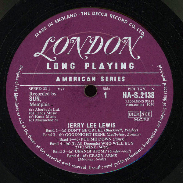 Jerry Lee Lewis : Jerry Lee Lewis (LP, Album, Mono, RP)