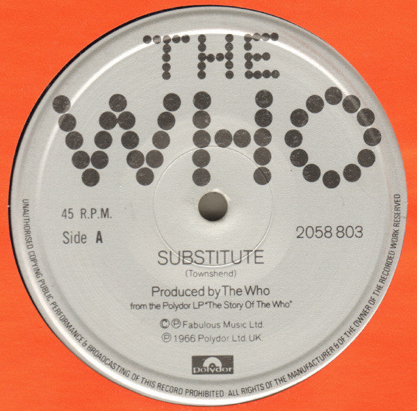 The Who : Substitute (12", Single)