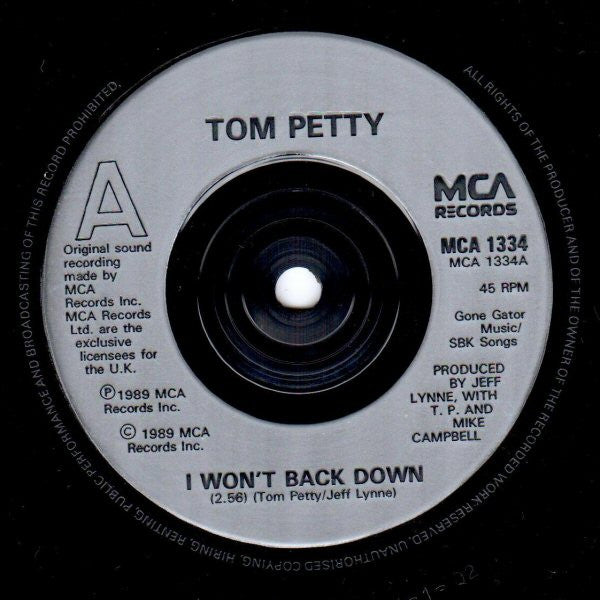 Tom Petty : I Won't Back Down (7", Sil)
